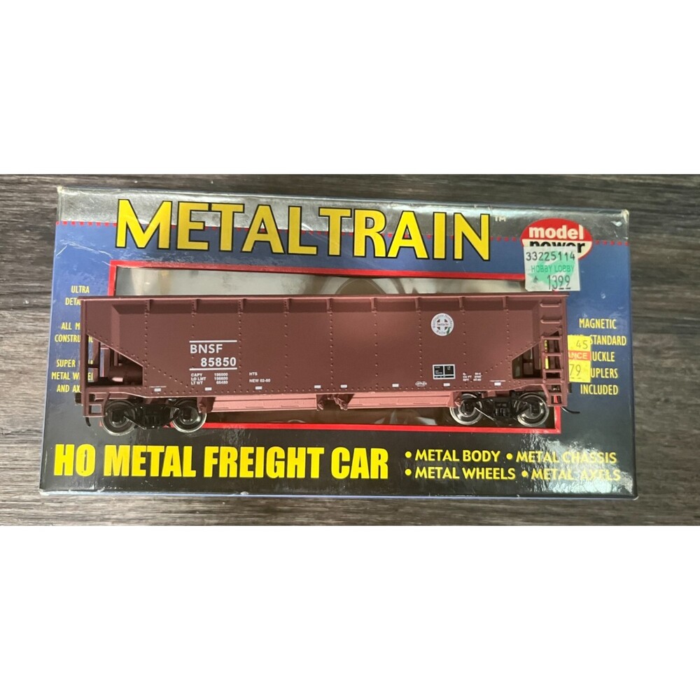 Model Power Ho BNSF Metaltrain 40' Metal Quad Hopper #2212 N.O.S. 2 vintage